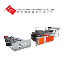 Garment bag perforating on roll making machine