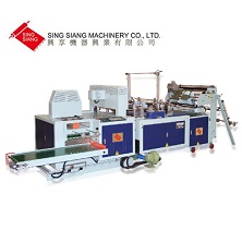 3-Folded T-shirt Style garbage bag making machine & Folding machine